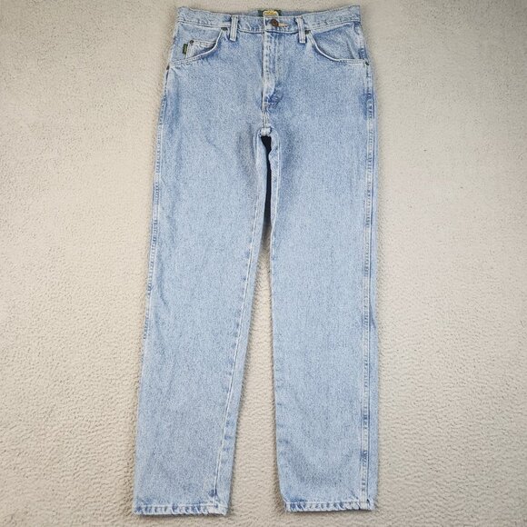 Mens 32x32 Classic Straight Leg Blue Jeans Cabellas Outdoor Mid Rise American - Picture 1 of 10